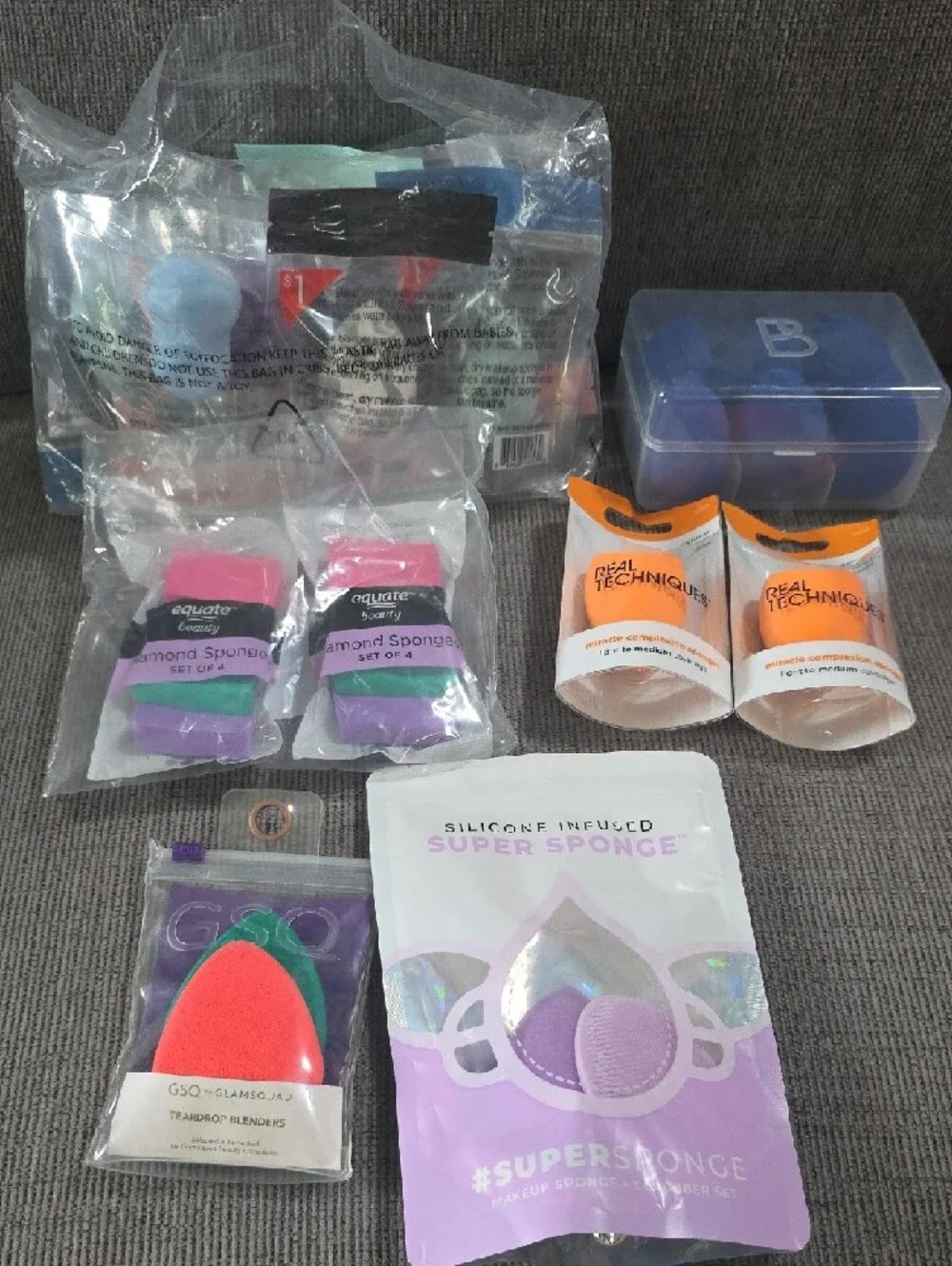 Makeup Beauty Sponge‎ Collection In A Variety Of Colors, Shapes, & Brands, New.